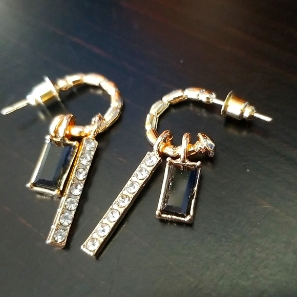 3 for $15 Dainty Small Gold Sparkly Hoops - Picture 3 of 4